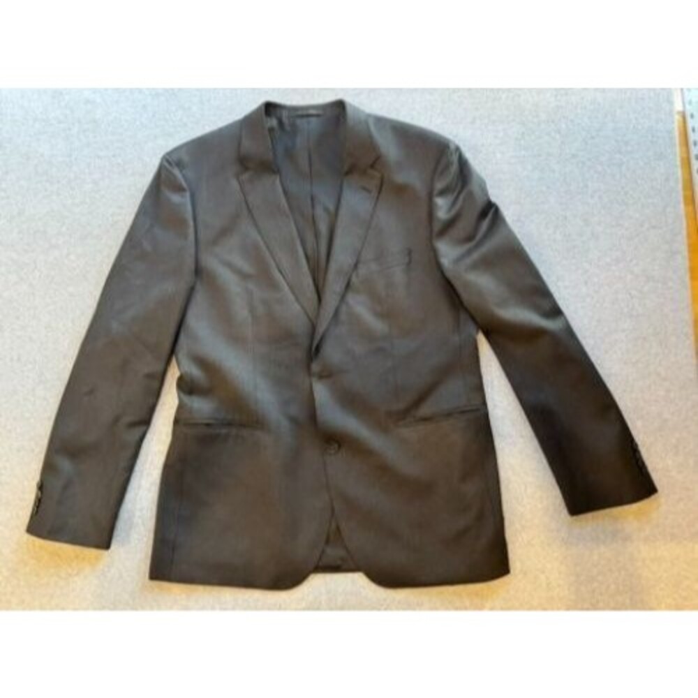 Hugo Boss Sport Coat Mens 44R Charcoal Reda Super 100 Wool 2-Button